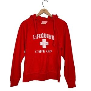 Officially Licensed Lifeguard Products Red Cape Cod Hoodie Sweatshirt Size Large